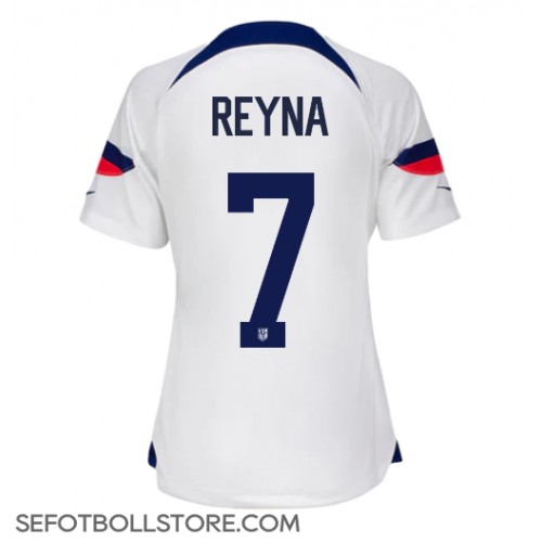 Förenta staterna Giovanni Reyna #7 Replika Hemmatröja Dam VM 2022 Kortärmad